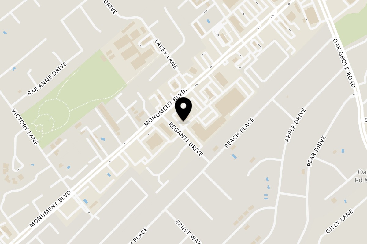 Map showing the location of STIX Eatery on 1500 Monument Blvd A-2a in Concord